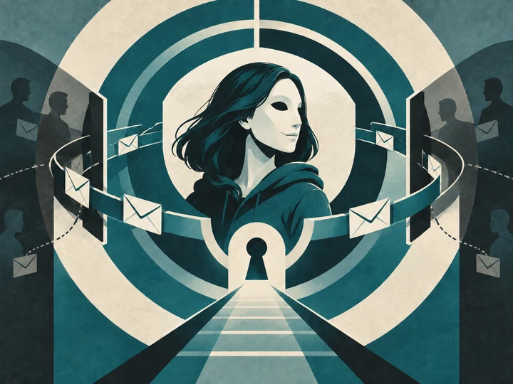 Illustrated sponsored-article cover about privacy and job applications.